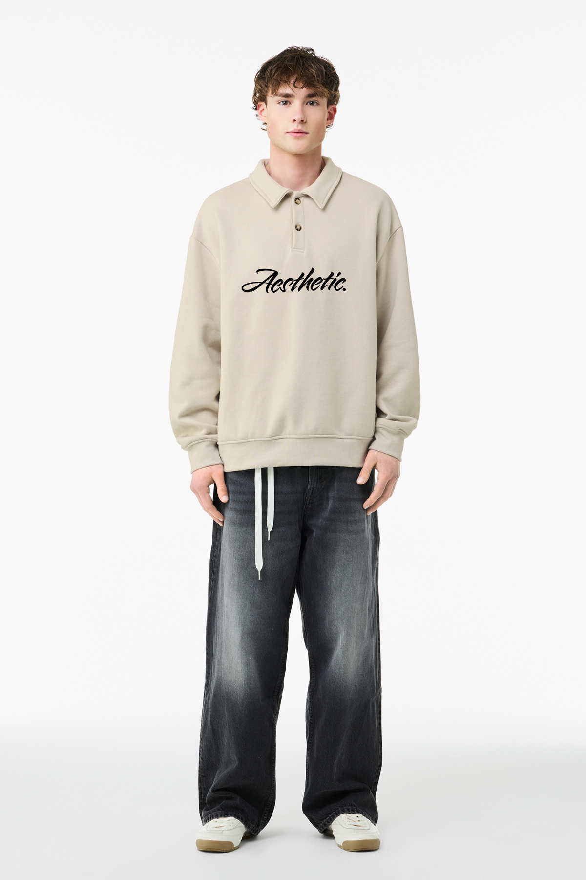 Aesthetic polo sweatshirt